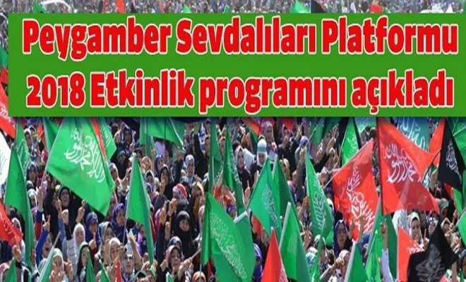 Peygamber Sevdalıları Platformu 2018 Etkinliği Açıklandı