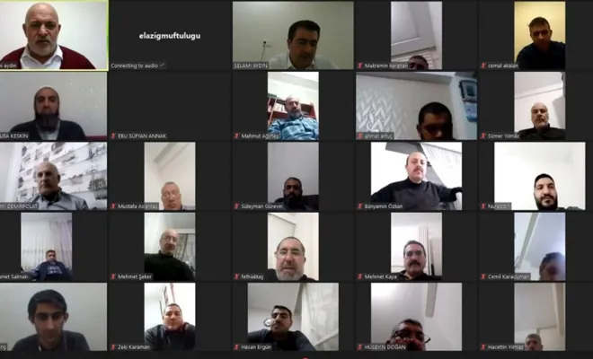 Elazığ İl Müftüsü din görevlileri ile video konferans üzerinden görüştü 