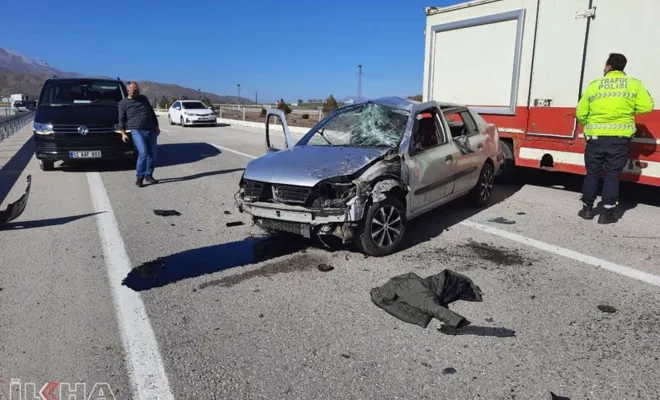 Kovancılar’da trafik kazası 1 yaralı 