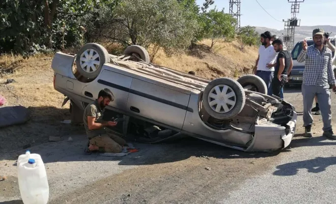 Palu`da meydana gelen kazada bir kişi yaralandı 