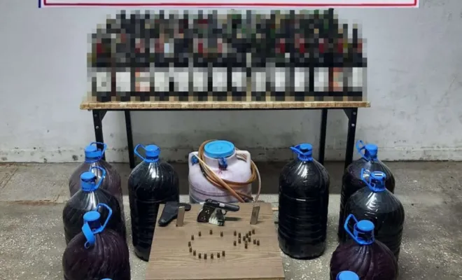Elazığ'da sahte şarap operasyonu