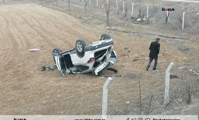 Kovancılar`da taziyeye giden otomobil tarlaya uçtu: 6 Yaralı
